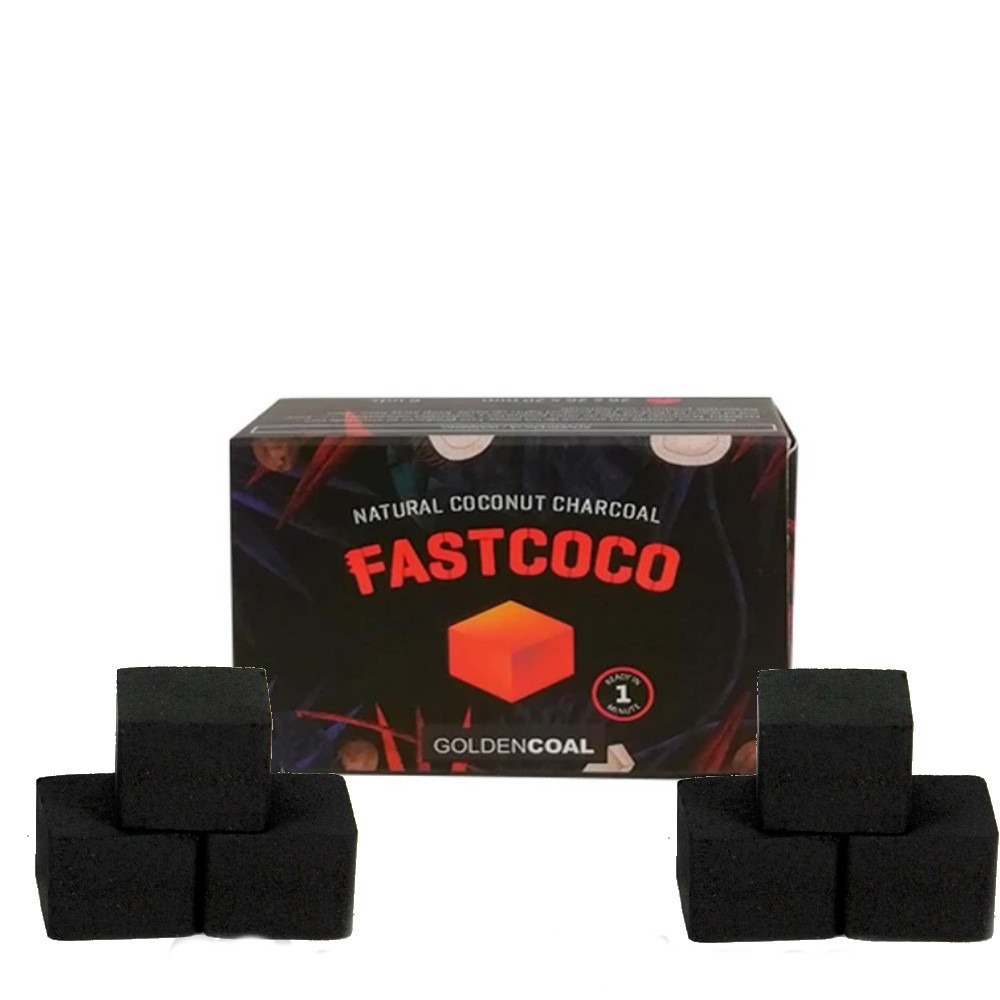 Fastcoco vízipipa szén | 6 db szénkocka